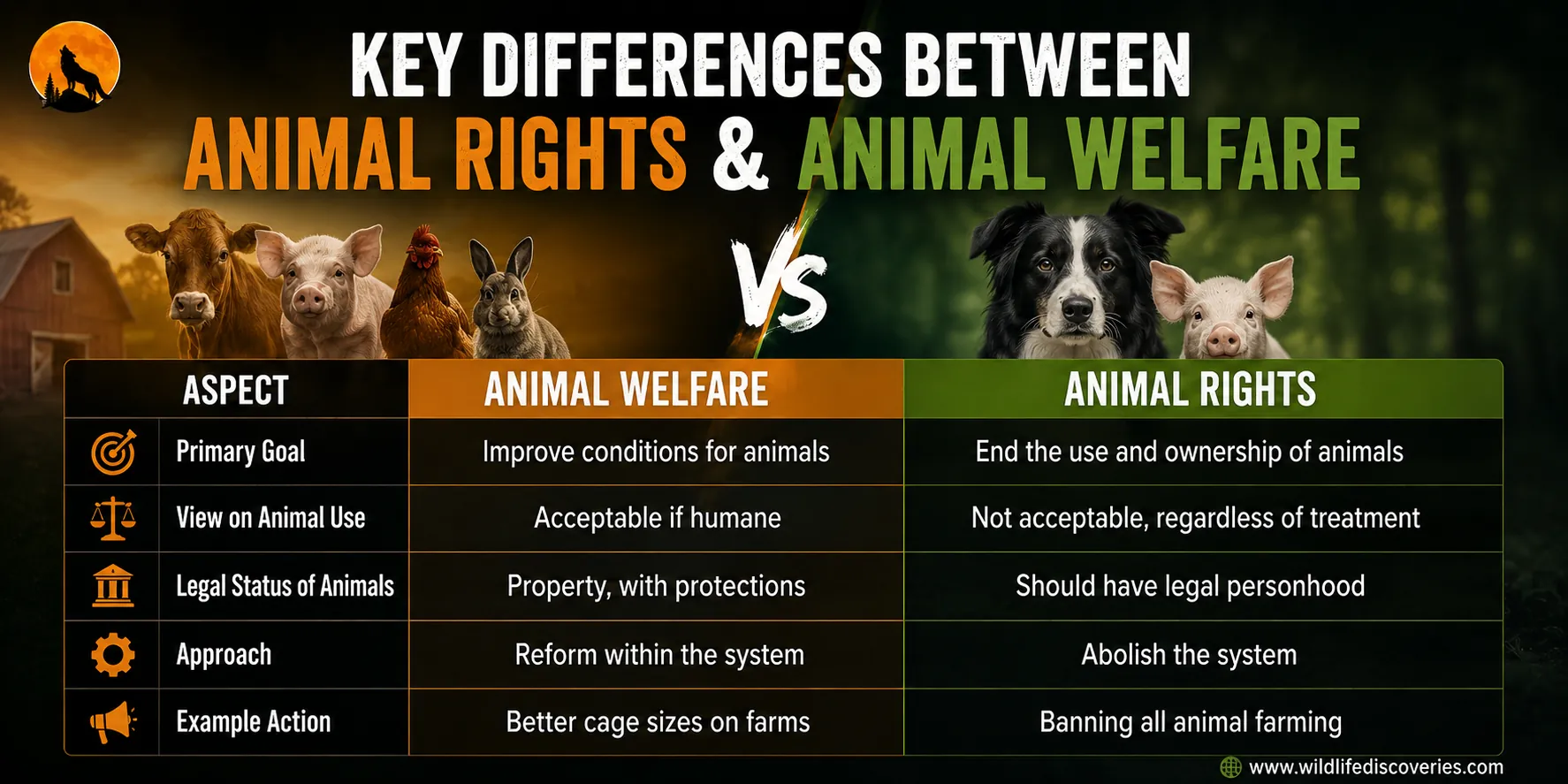 Differences between Animal Rights & Animal Welfare