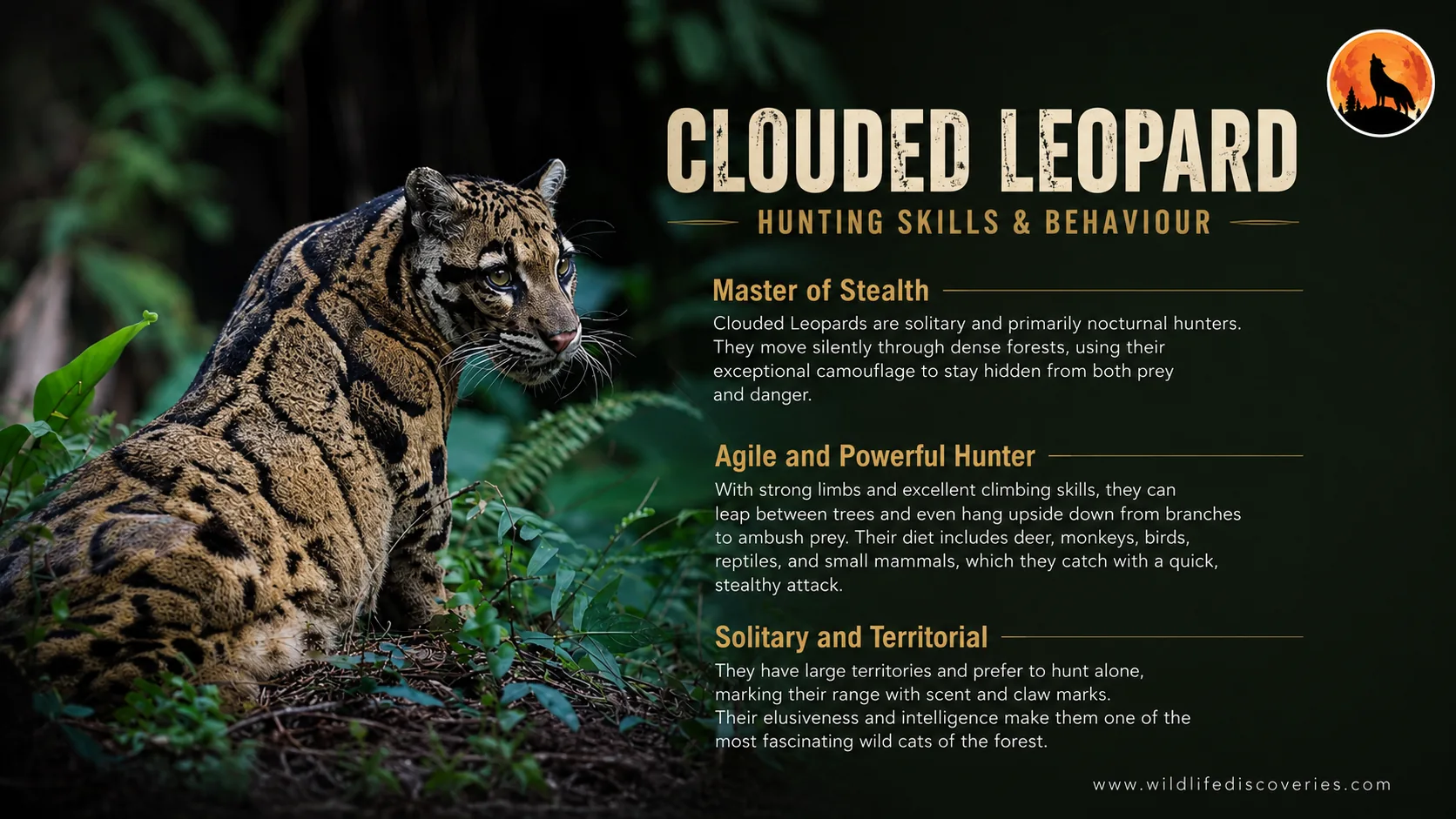 clouded leopard hunting skills and behaviour